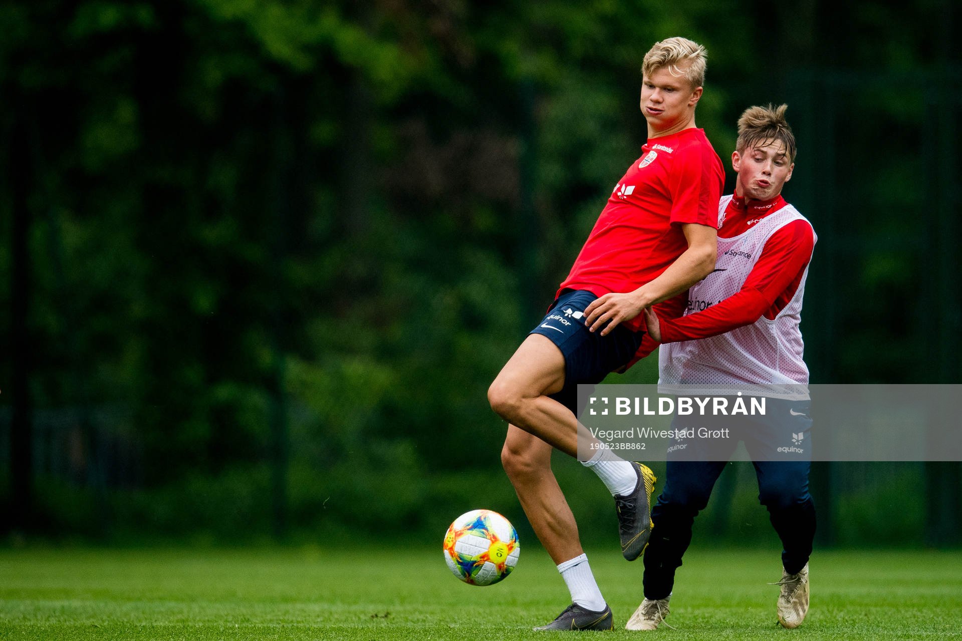 Erling Braut Haaland and Lars Ranger of Norway