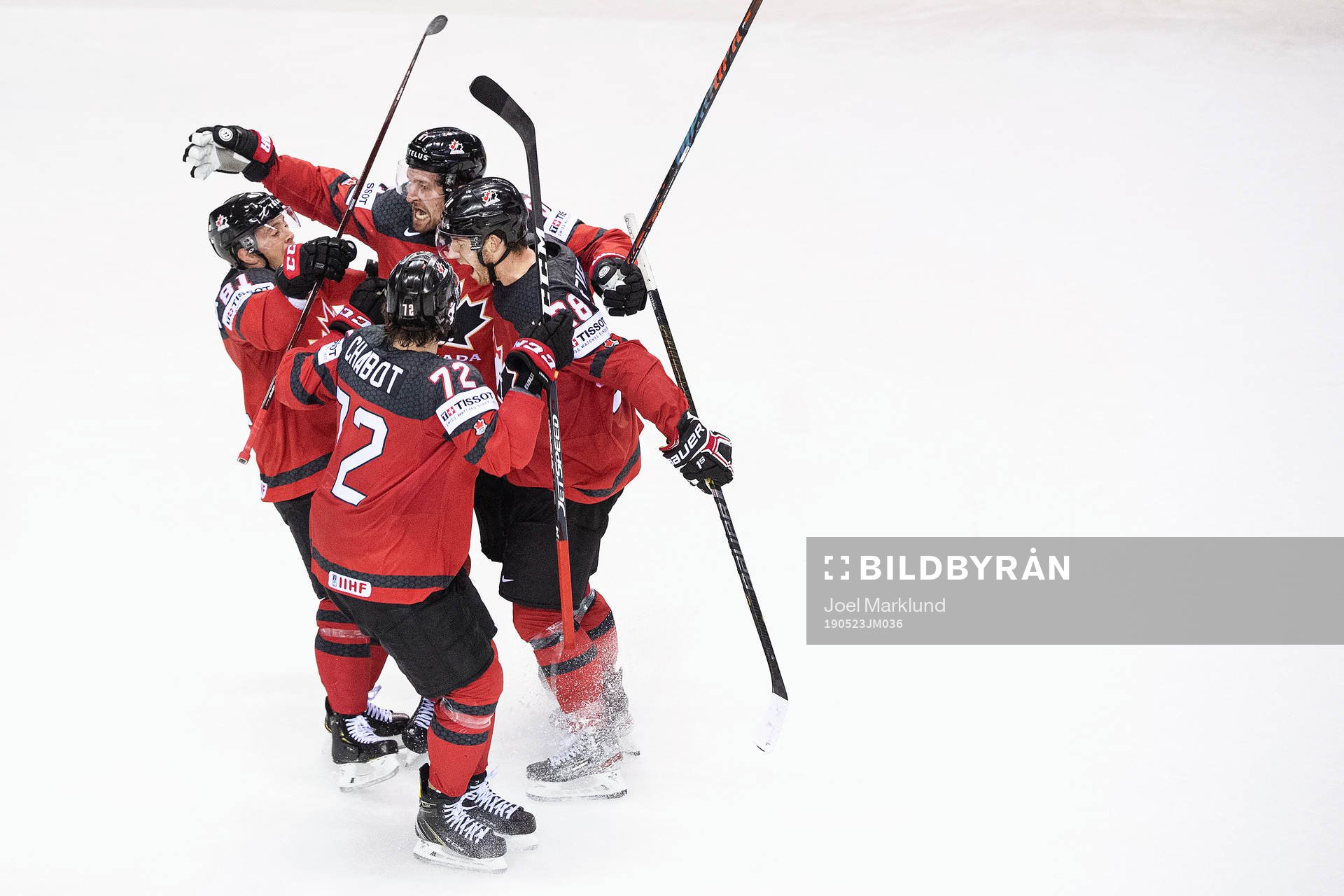 Jonathan Marchessault, Mark Stone, Thomas Chabot and Damon