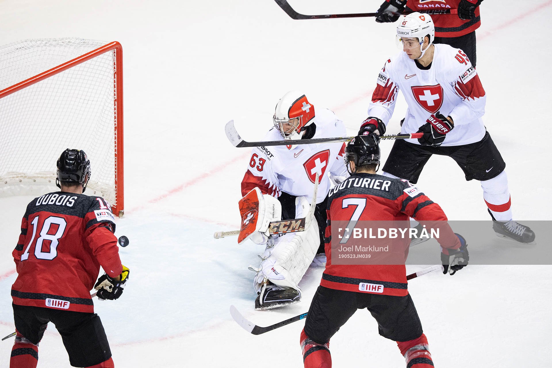 Damon Severson of Canada (not in picture) scores 2-2