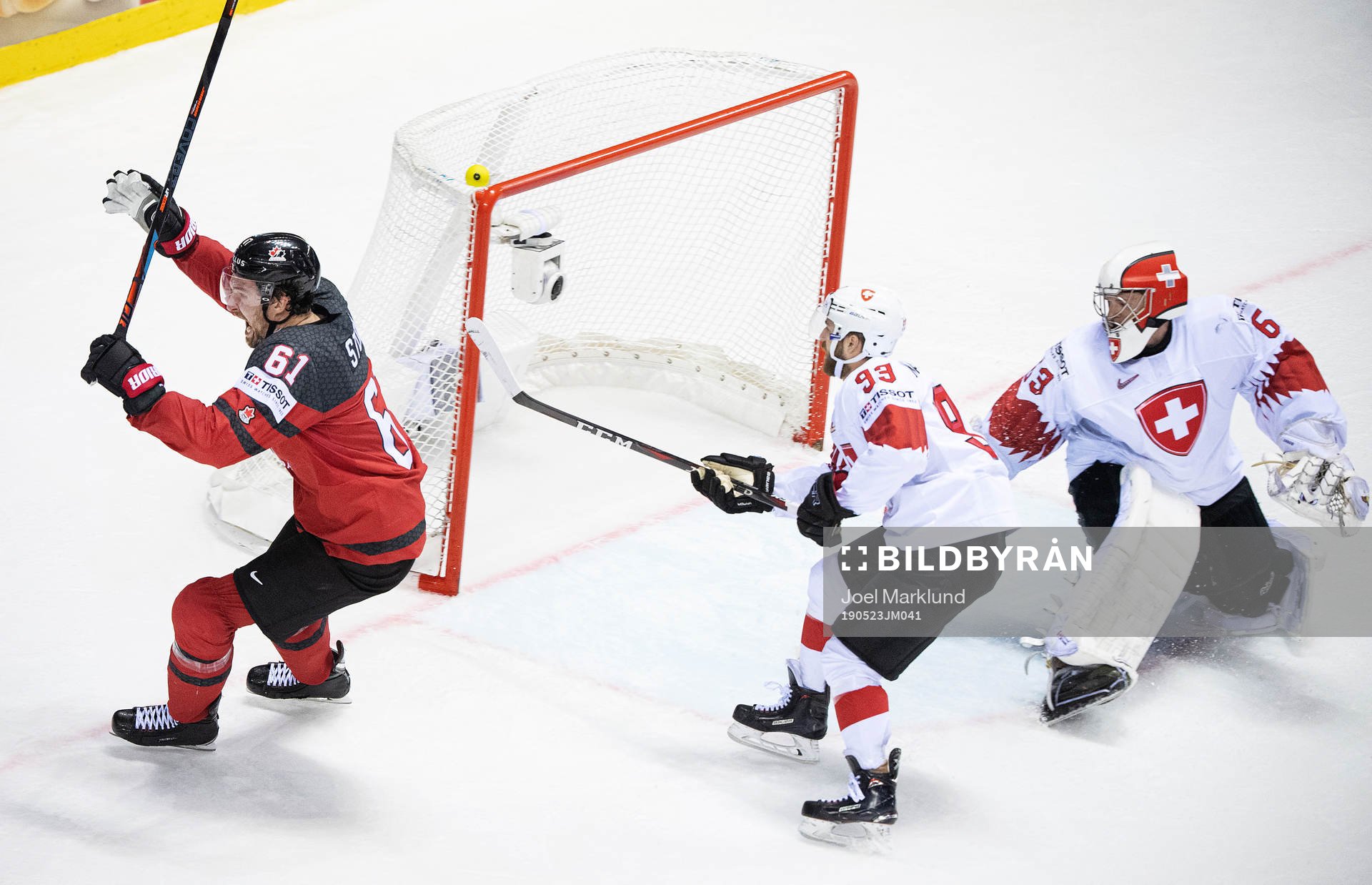 Mark Stone of Canada celebrates