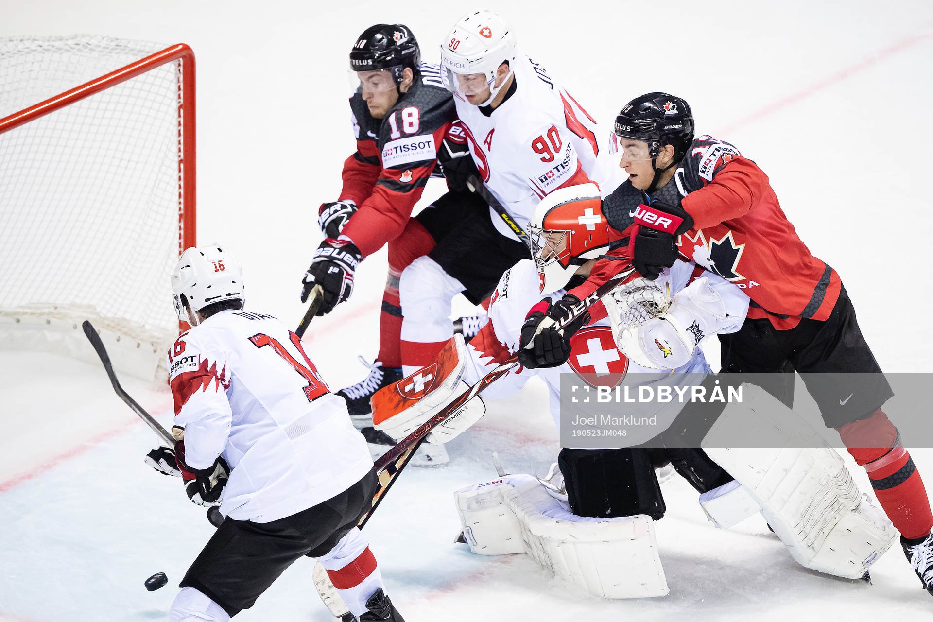 Raphael Diaz, Roman Josi and goaltender Leonardo Genoni of