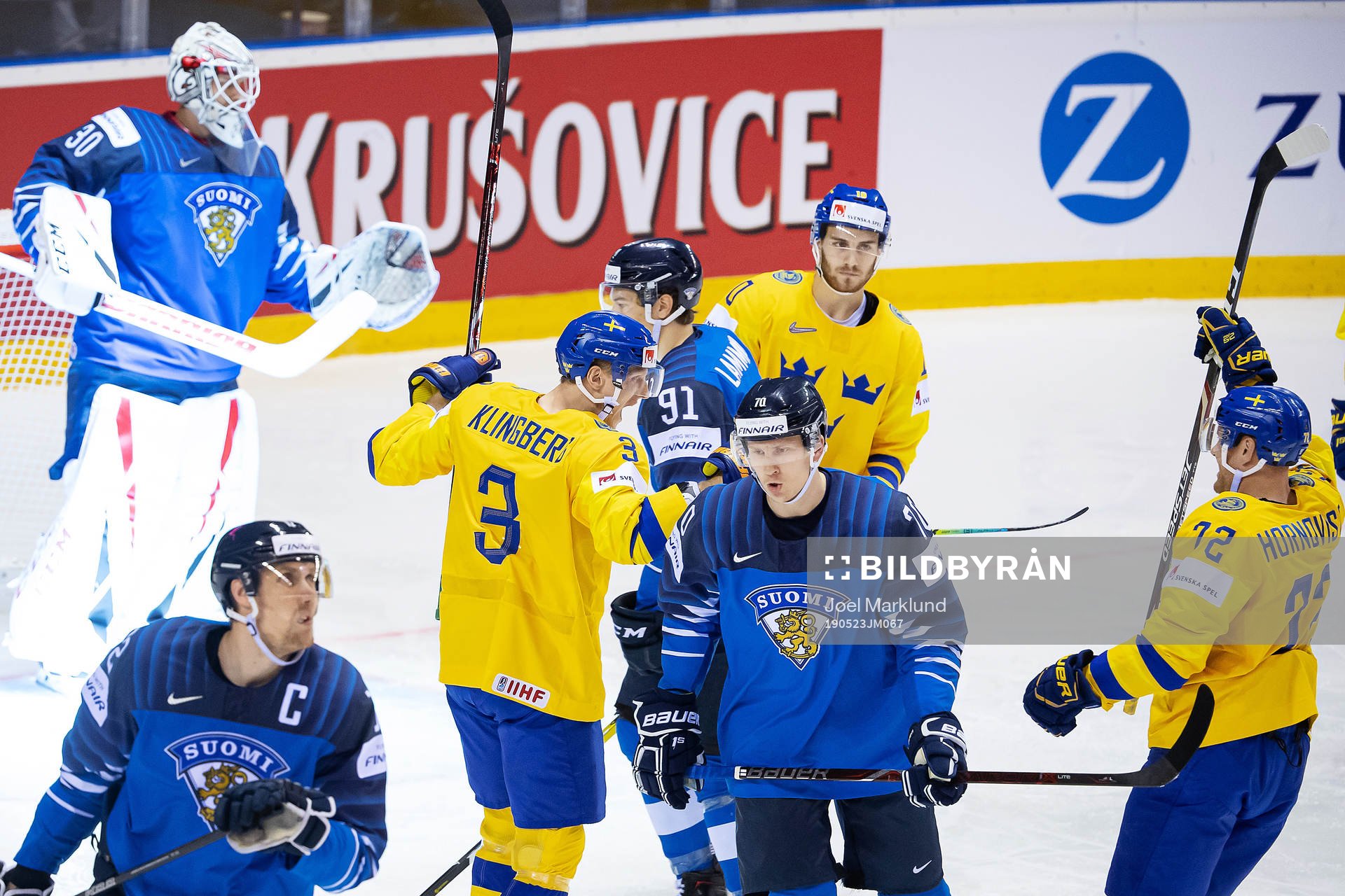 John Klingberg, Alexander Wennberg and Patric Hörnqvist of