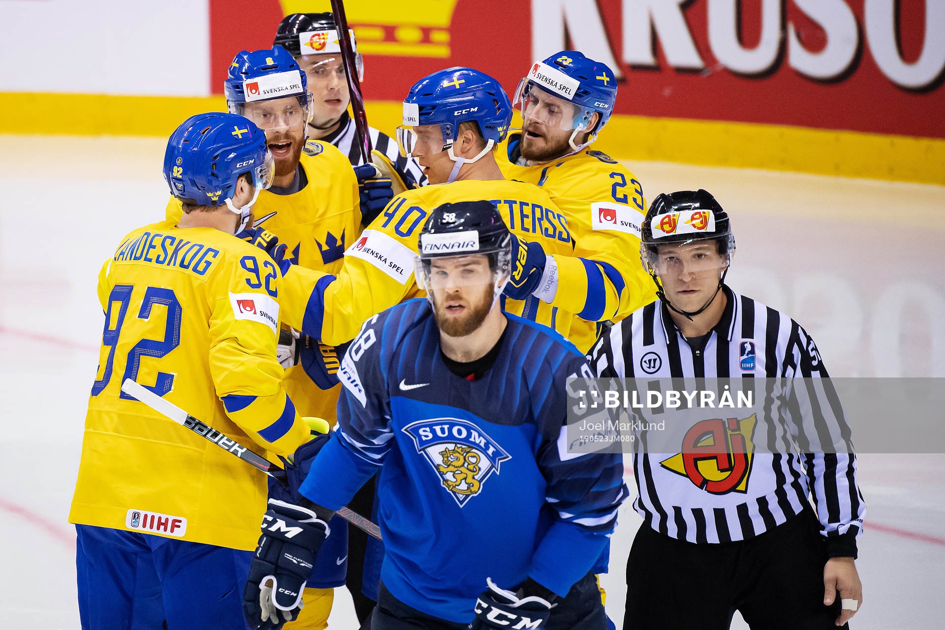 Gabriel Landeskog, Adam Larsson, Elias Pettersson and