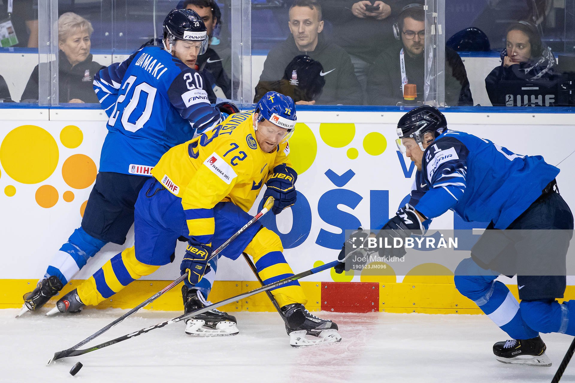 Niko Ojamäki and Juhani Tyrväinen of Finland in action