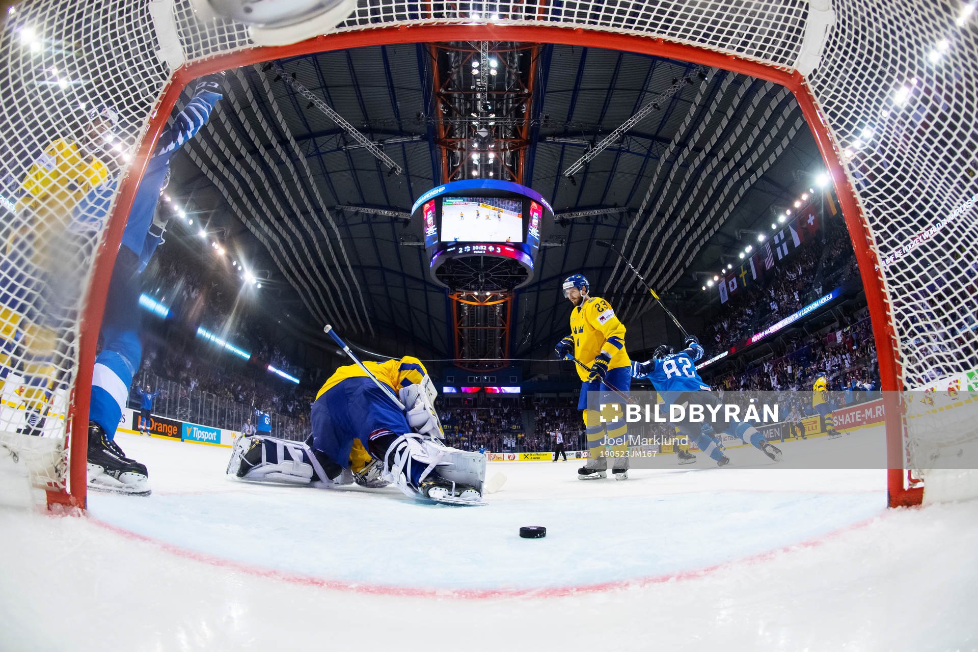 Goaltender Henrik Lundqvist and Oliver Ekman Larsson look