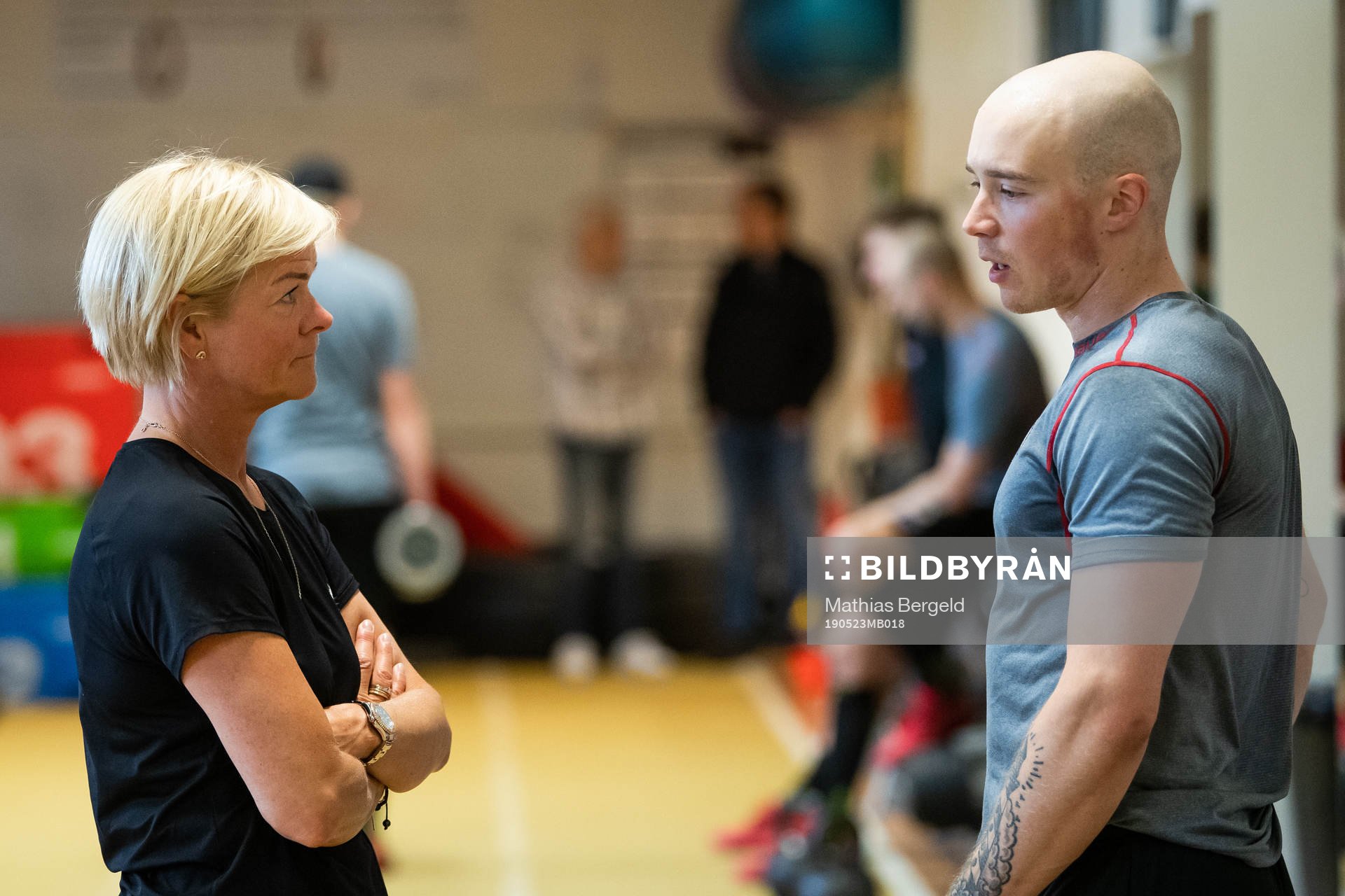 Rehabkoordinator Stina Hedin och Joel Mustonen