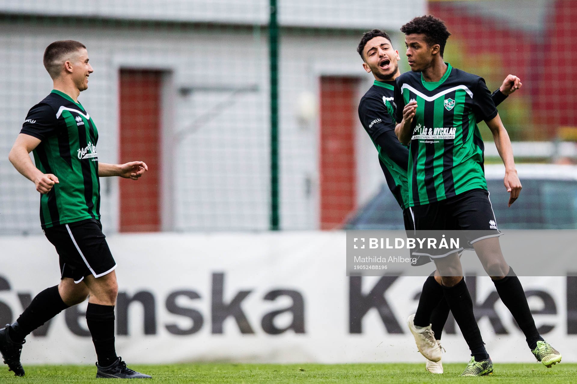 Högaborgs Hassan Maatouk jublar med lagkamrater