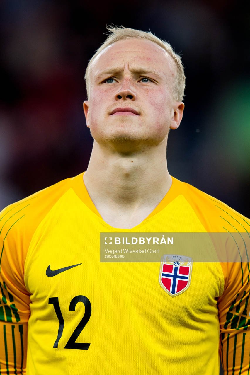 Goalkeeper Julian Faye Lund of Norway