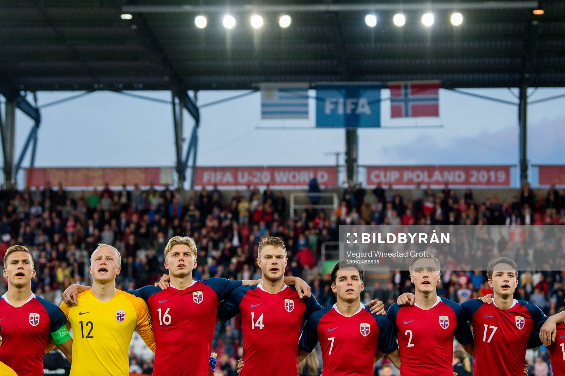 Leo Skiri Østigård, goalkeeper Julian Faye Lund, Tobias