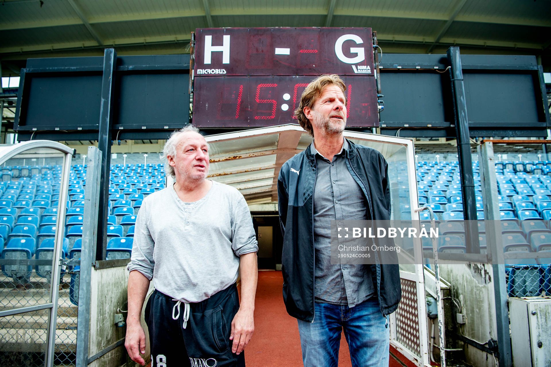 De tidigare fotbollsspelarna Jan-Olov Kindvall och Robert