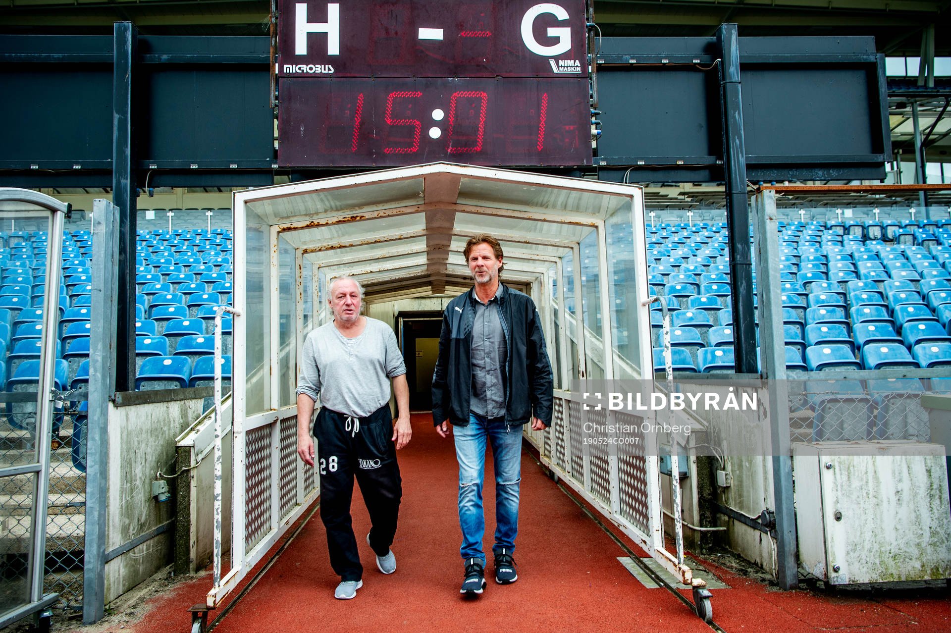 De tidigare fotbollsspelarna Jan-Olov Kindvall och Robert