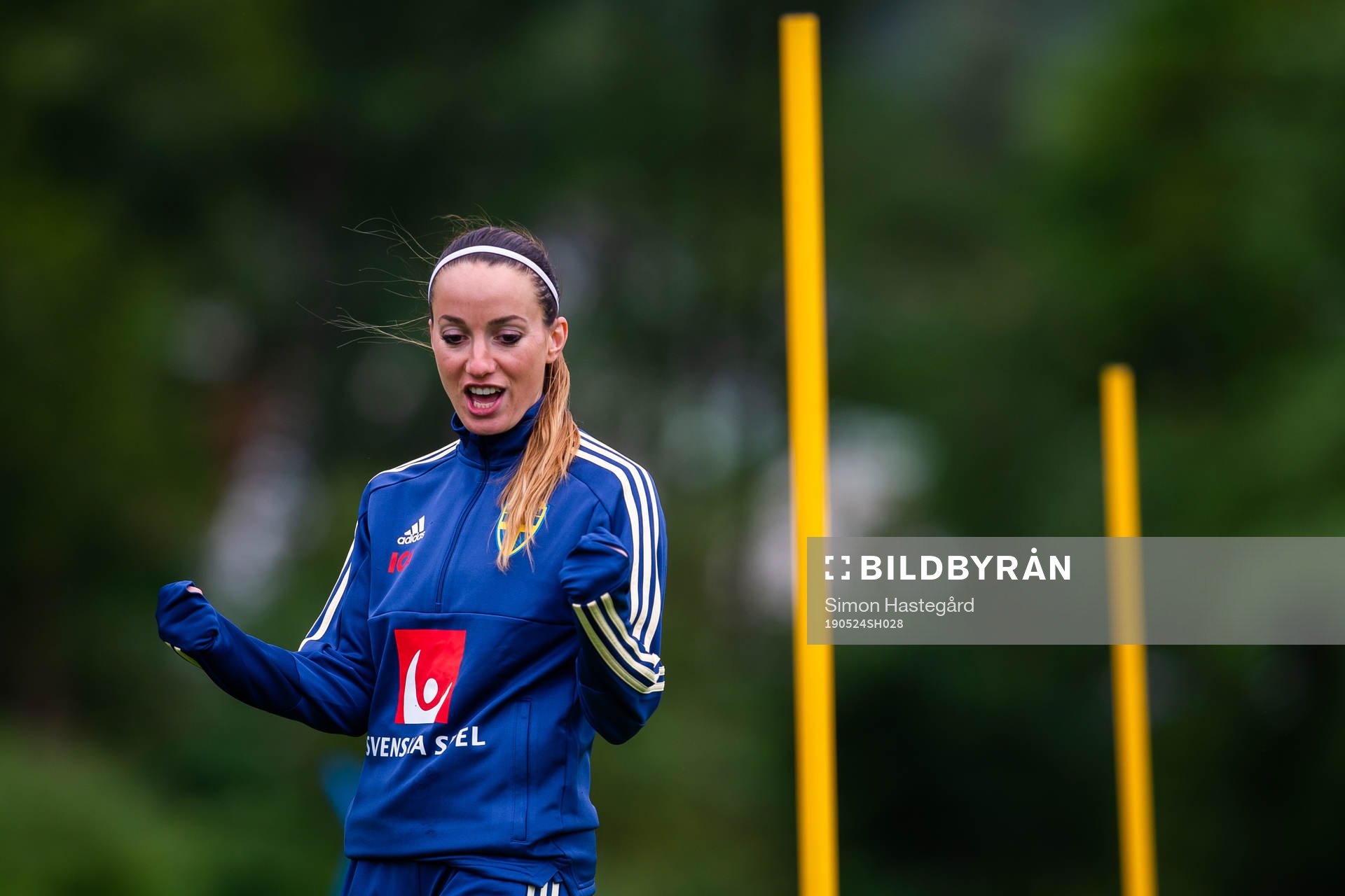 Kosovare Asllani of the Swedish women national football team during a training session on May 24 2019 in Båstad.