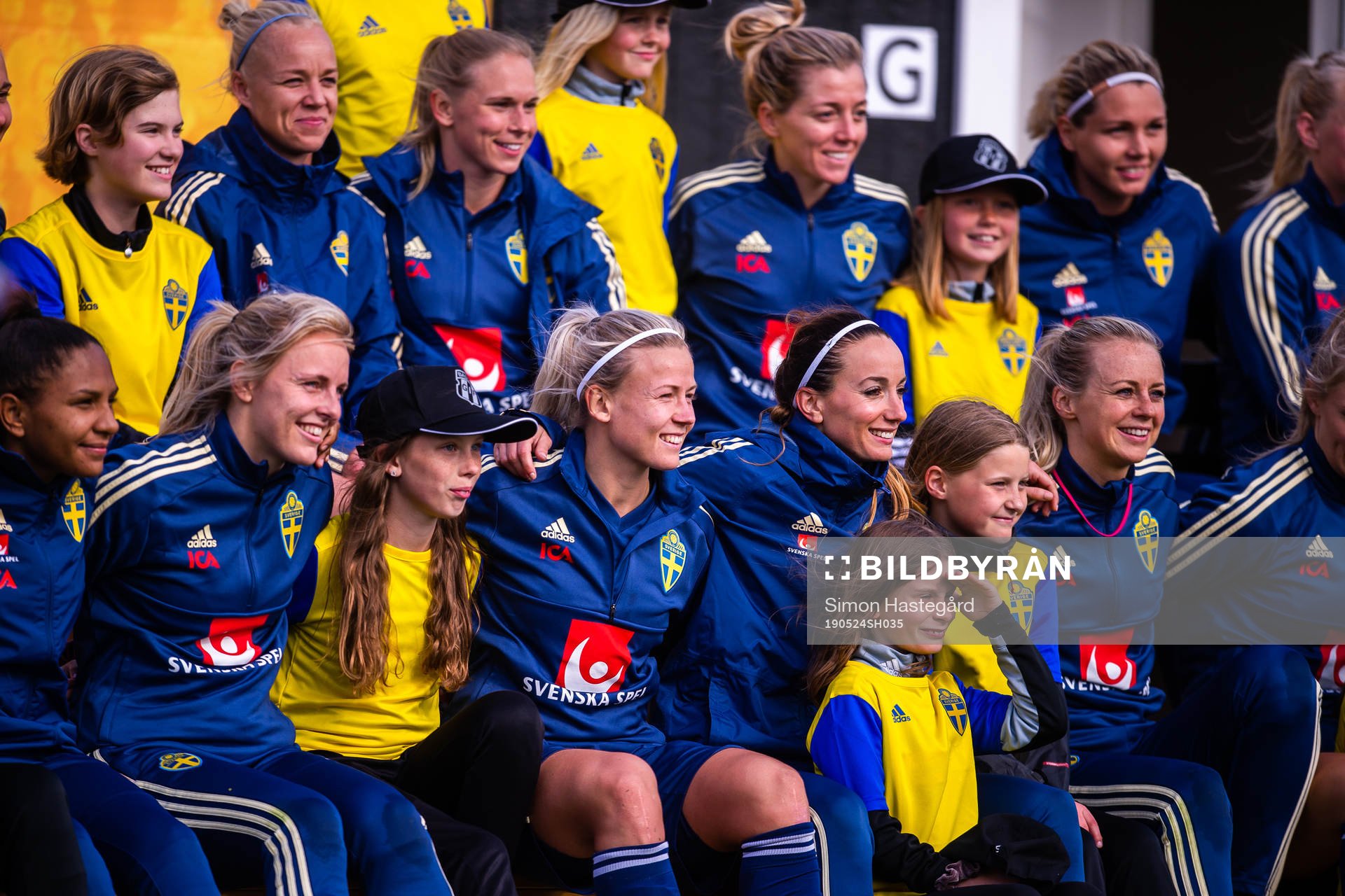 Players of the Swedish women national football team with