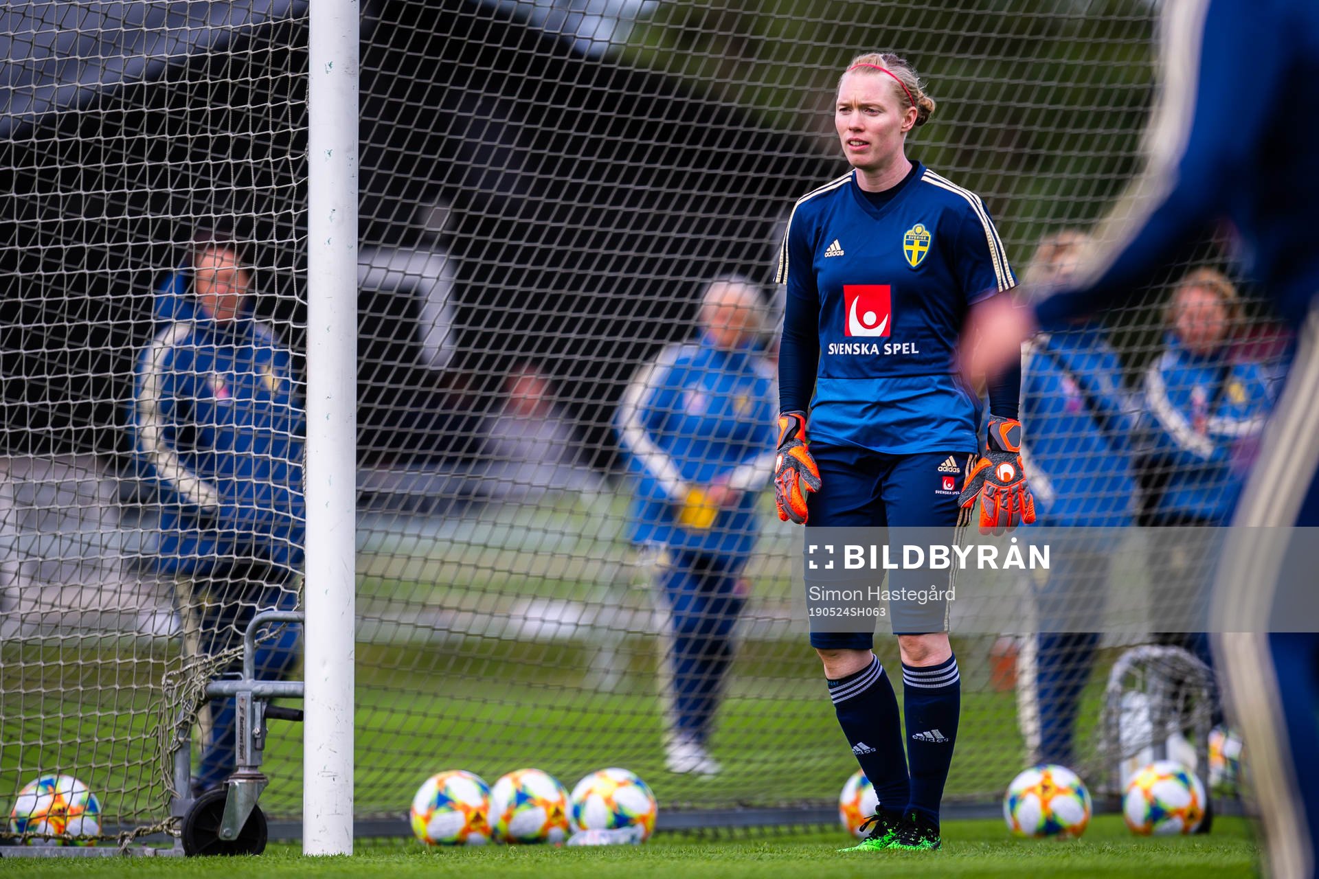 Goalkeeper Hedvig Lindahl of the Swedish women national