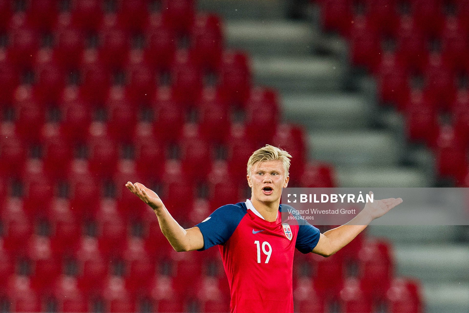 Erling Braut Haaland of Norway looks dejected