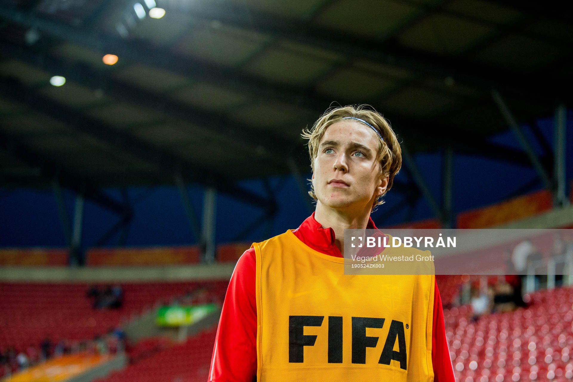 Kristian Thorstvedt of Norway warms up