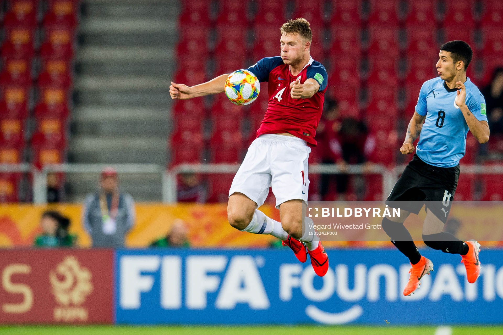 Ulrik Fredriksen of Norway and Santiago Rodriguez of Uruguay