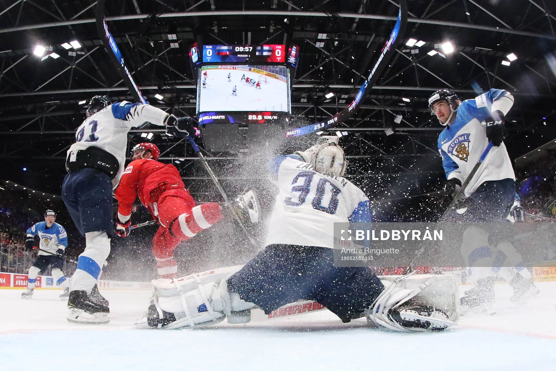 Alexander Ovechkin of Russia in action in front of