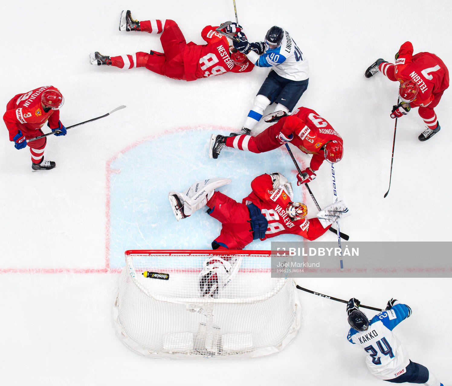 Dinar Khafizullin, Nikita Nesterov, goaltender Andrei