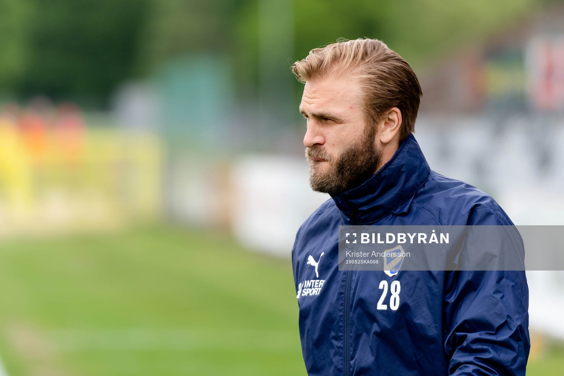 Halmstads Jesper Westerberg före fotbollsmatchen i