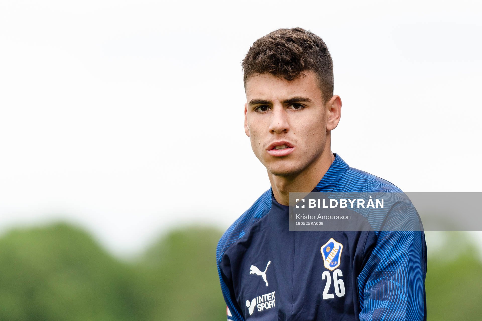 Halmstads Edvin Kurtulus före fotbollsmatchen i Superettan