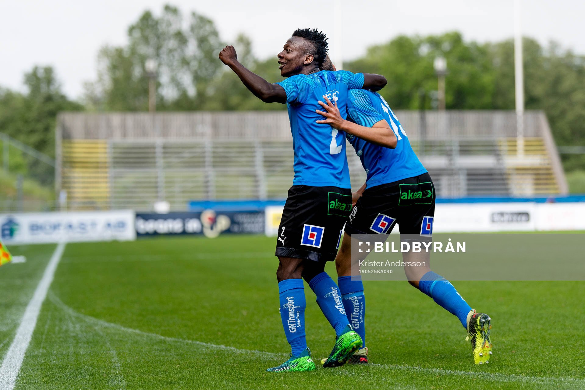 Halmstads Thomas Boakye jublar