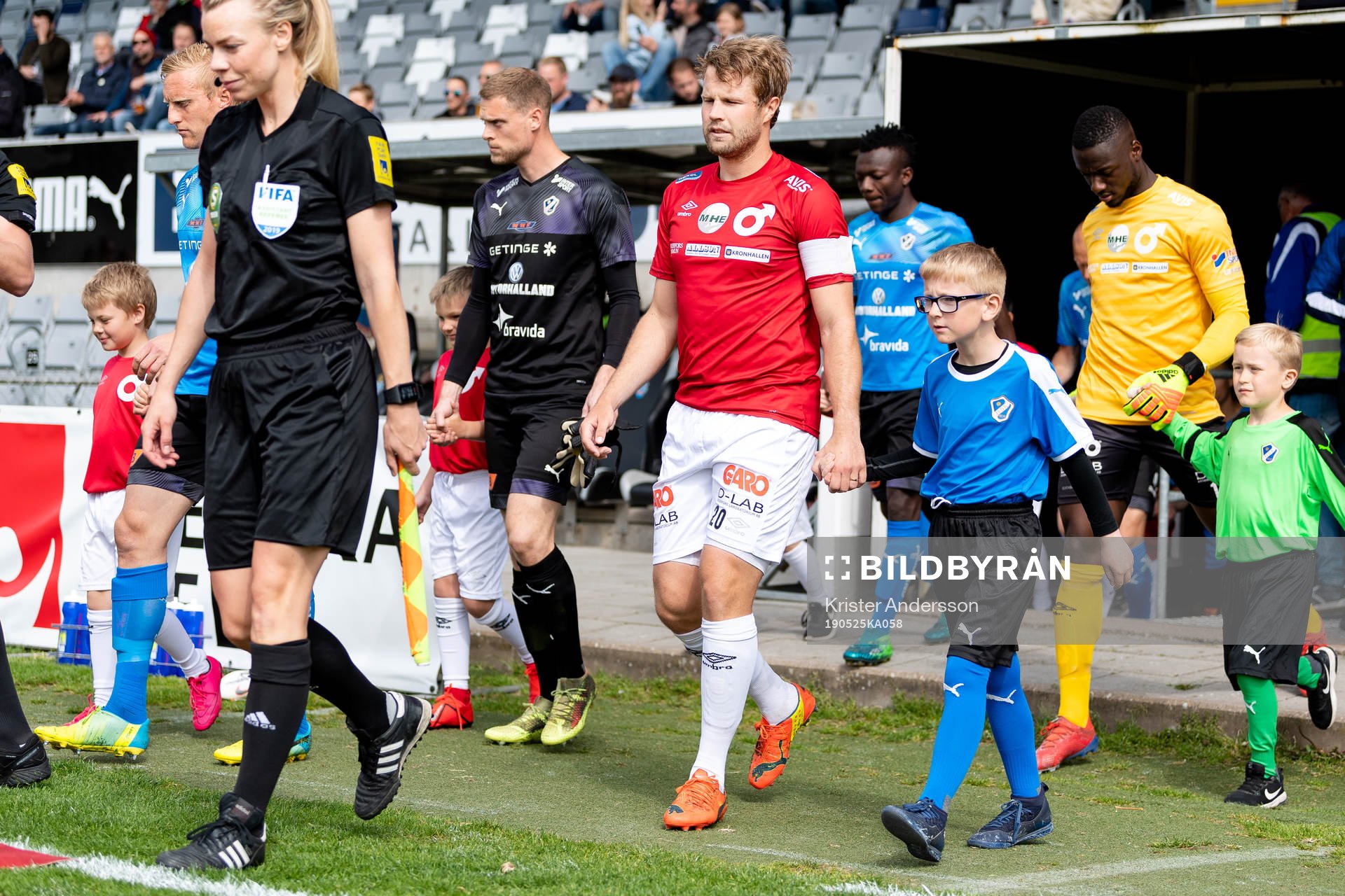 Degerfors Christoffer Wiktorsson före fotbollsmatchen i