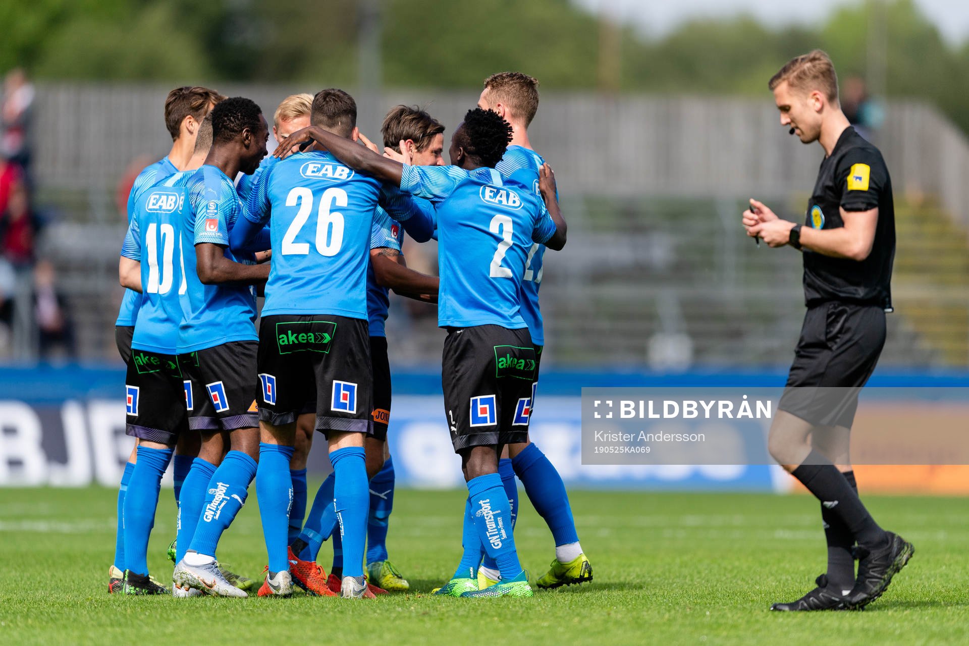 Halmstads spelare jublar