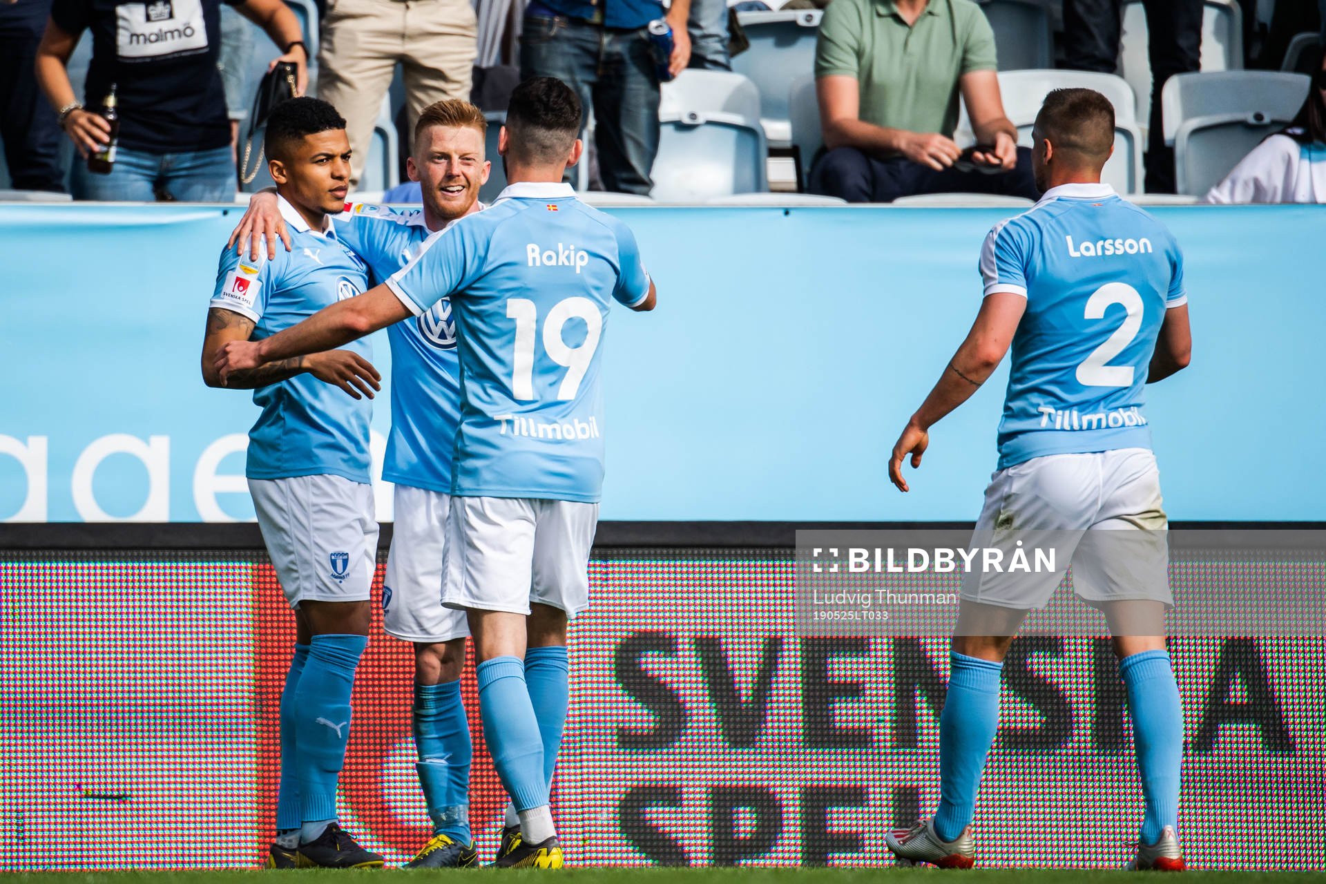 Malmö FFs Romain Gall, Anders Christiansen, Erdal Rakip