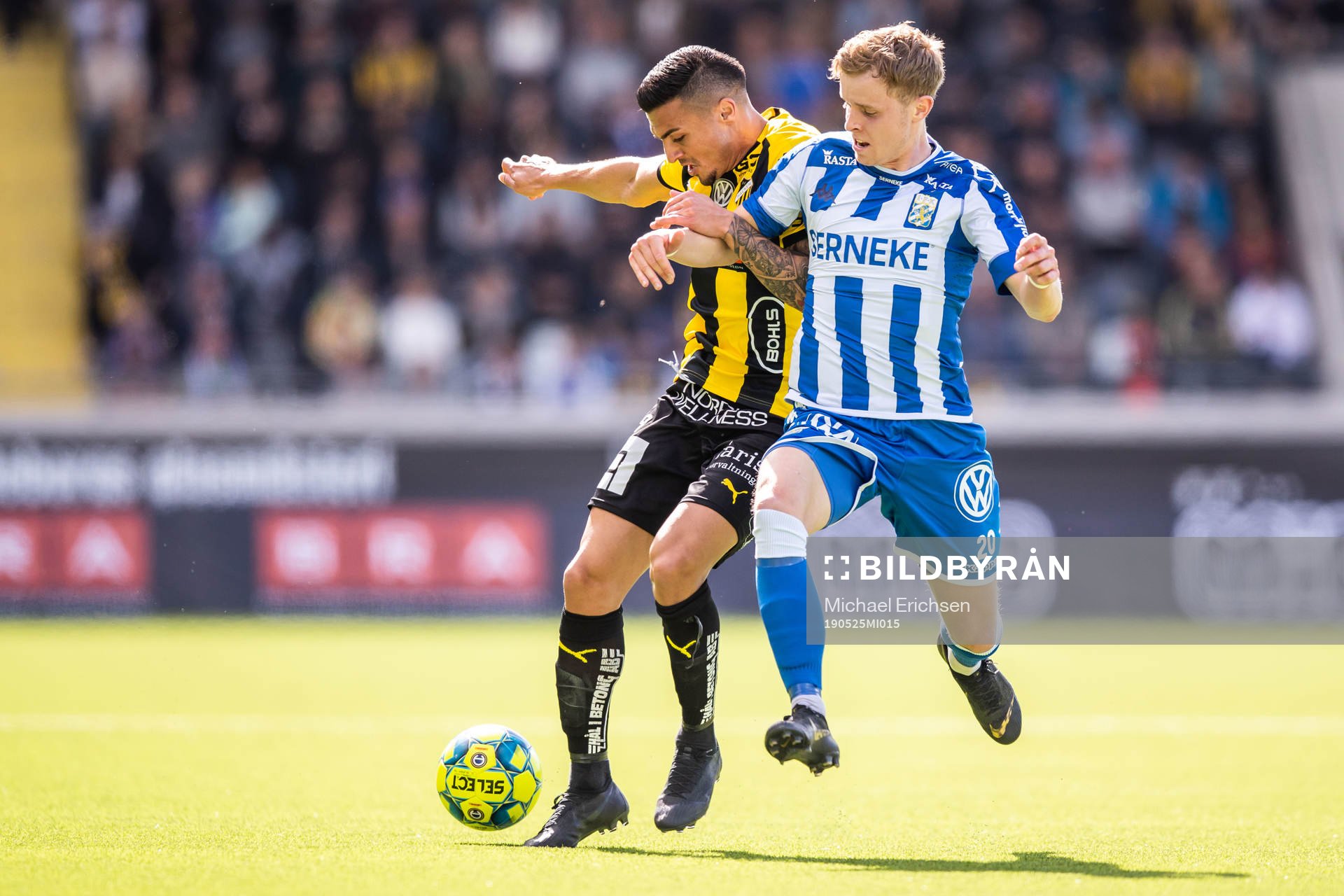 Häckens Ahmed Yasin och IFK Göteborgs Victor Wernersson