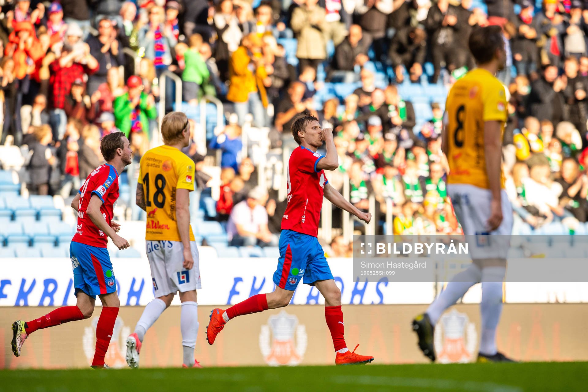 Helsingborgs Andri Bjarnason jublar