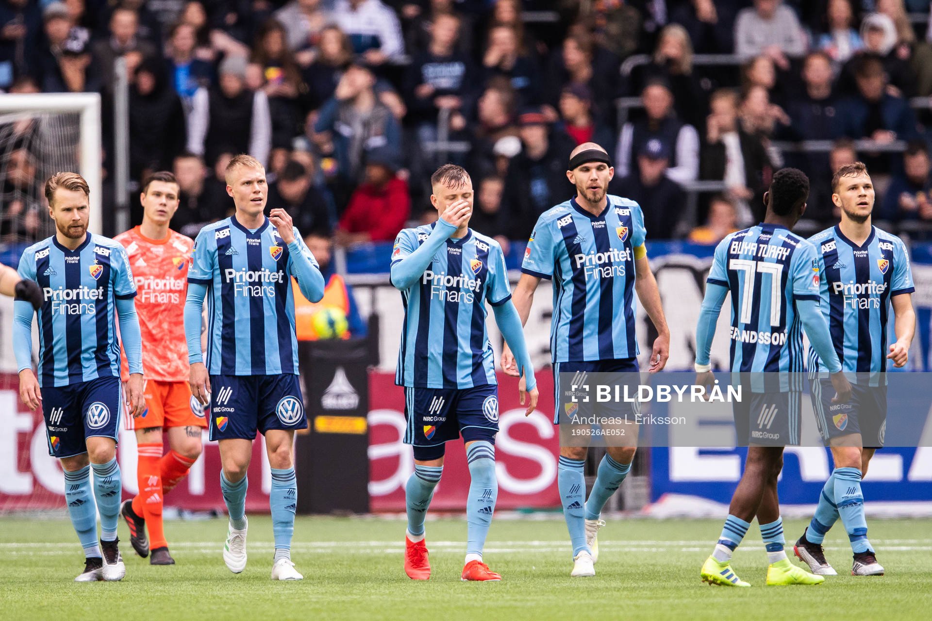Djurgårdens spelare deppar
