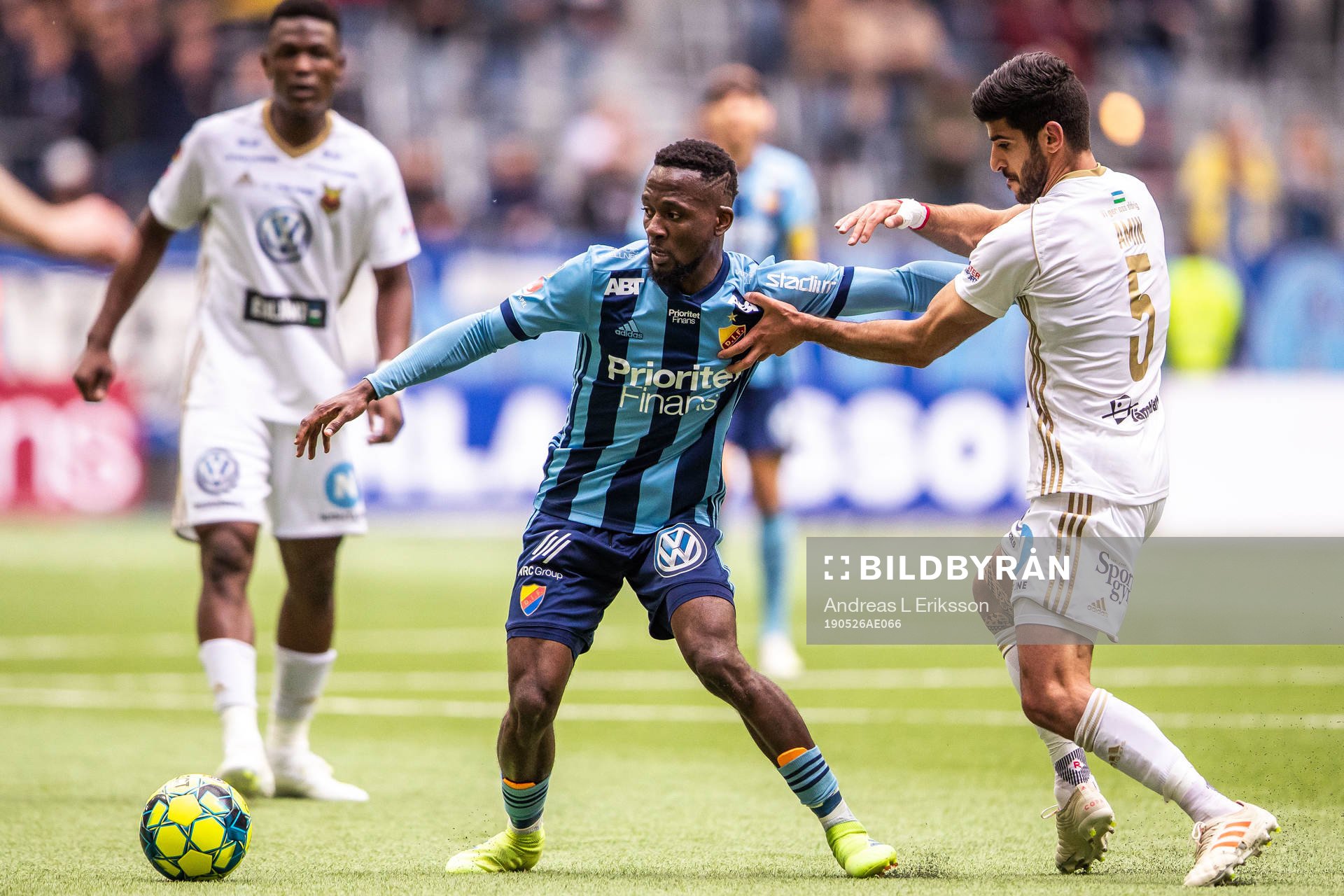 Djurgårdens Mohamed Buya Turay och Östersunds Rewan Amin