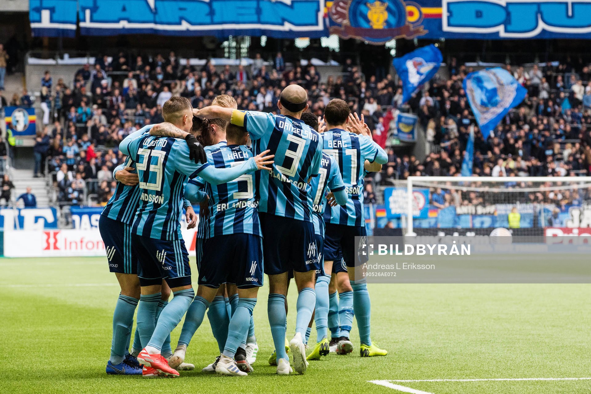 Djurgårdens spelare jublar