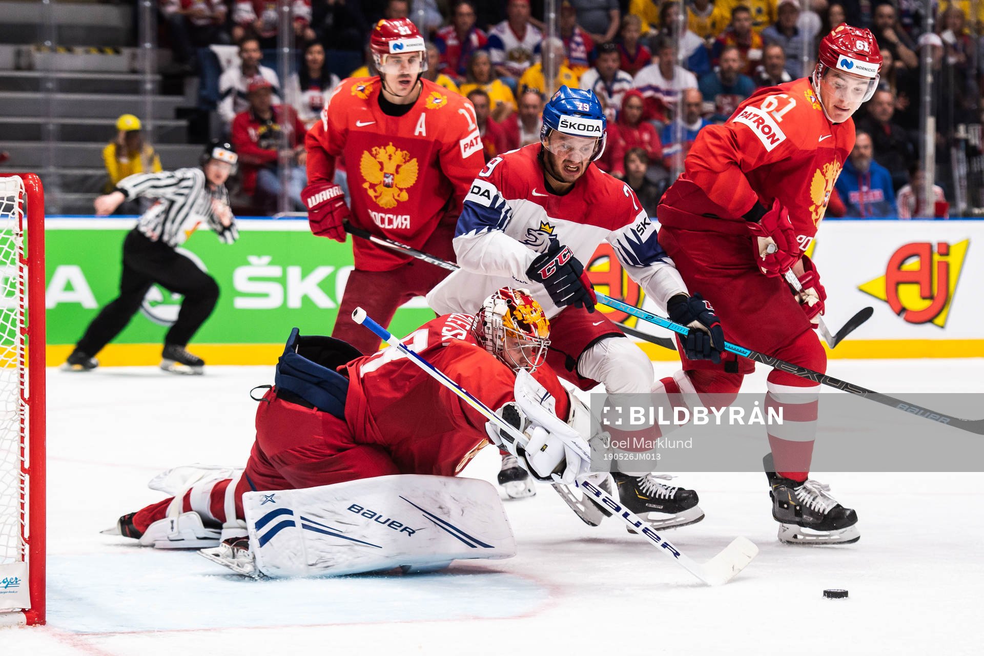 Evgeni Malkin, goaltender Andrei Vasilevski and Nikita