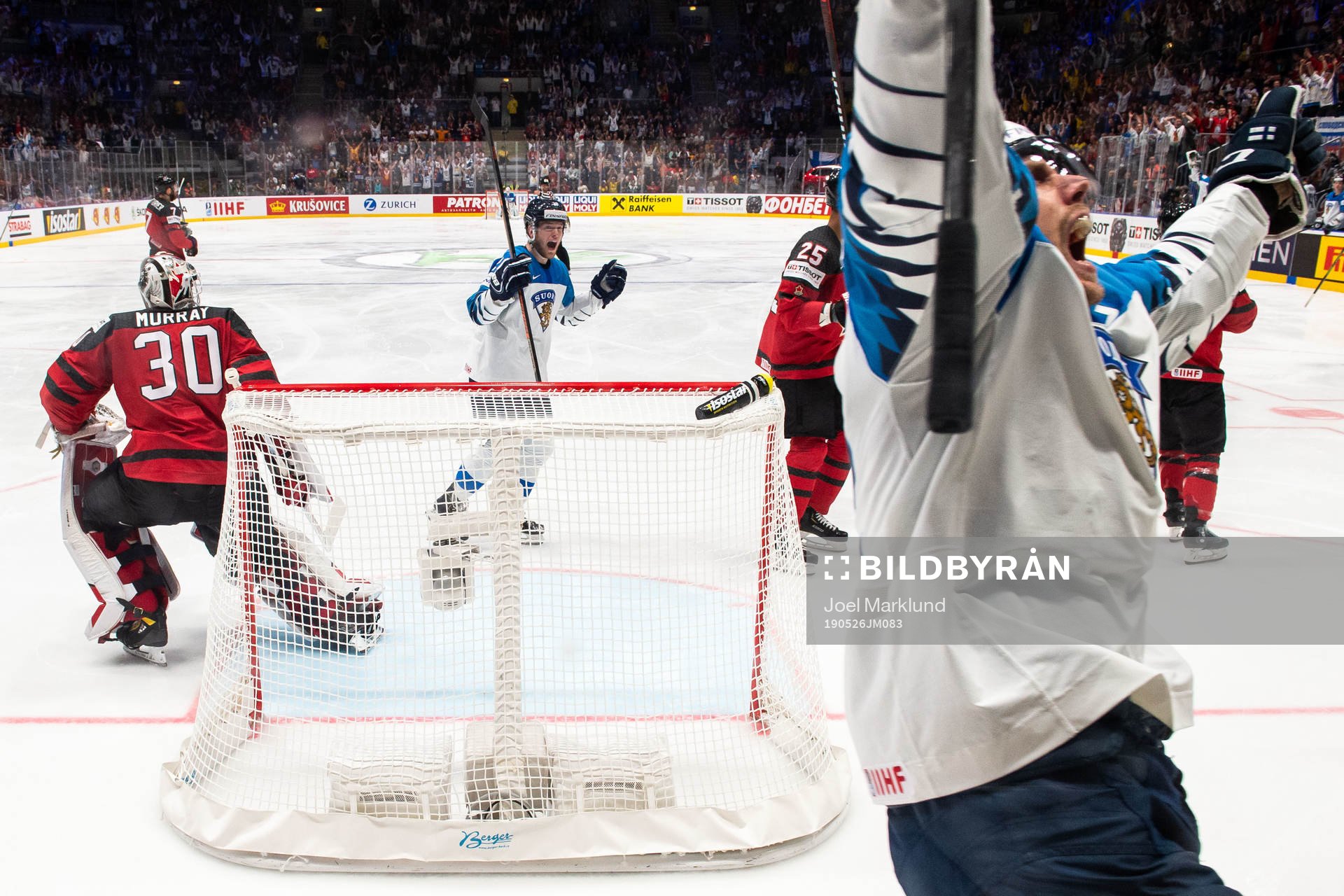 Niko Ojamäki and Marko Anttila of Finland celebrate