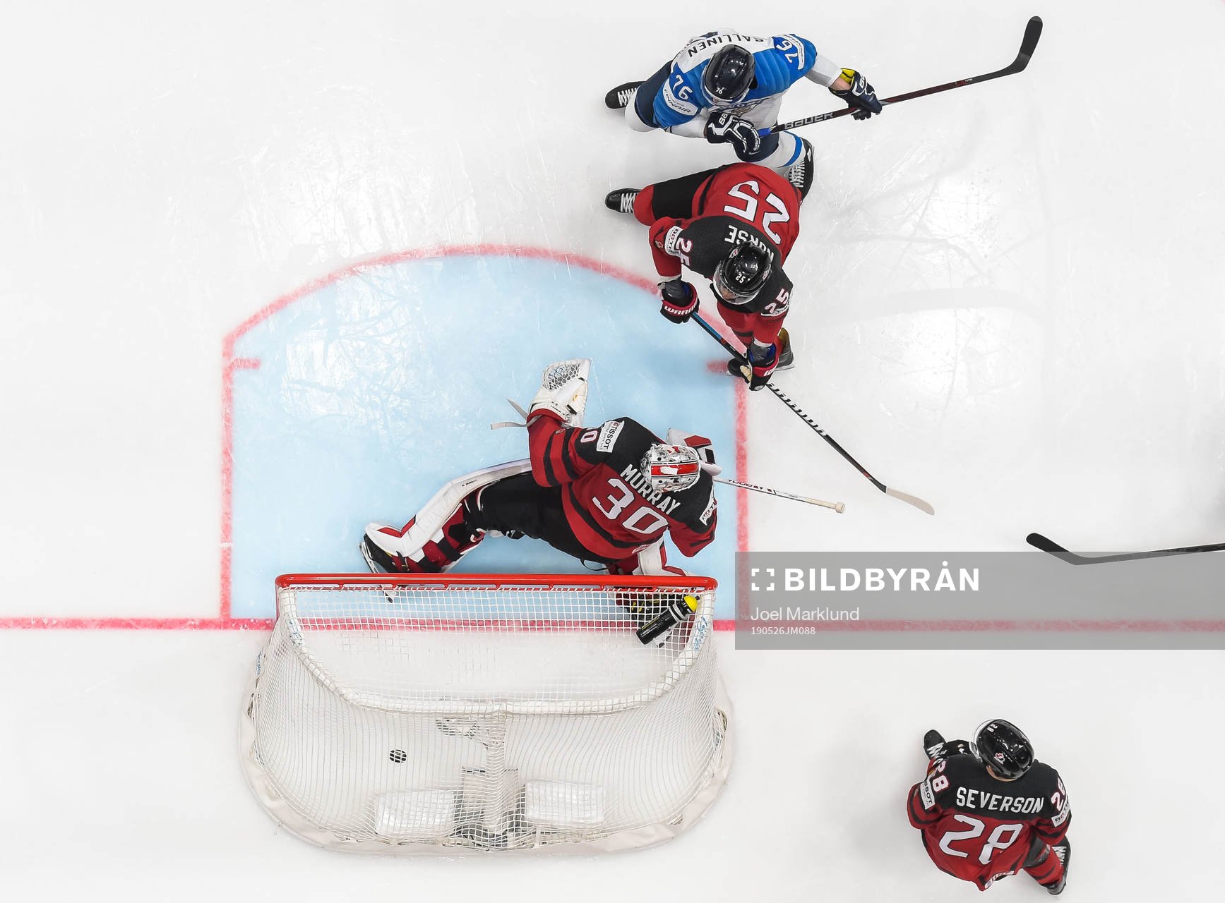 Marko Anttila of Finland (not in picture) scores 1-2 behind