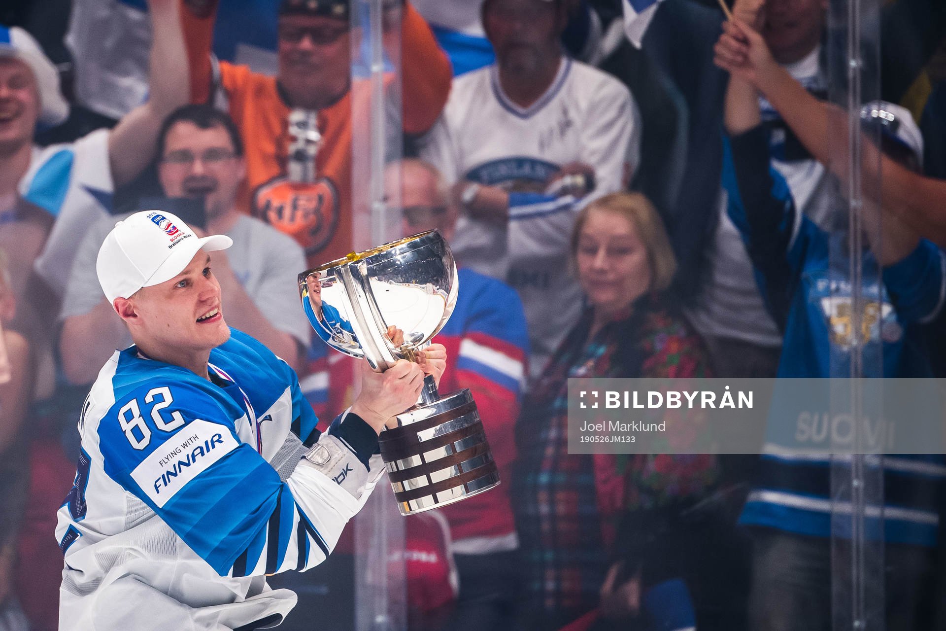 Harri Pesonen of Finland celebrates with the trophy