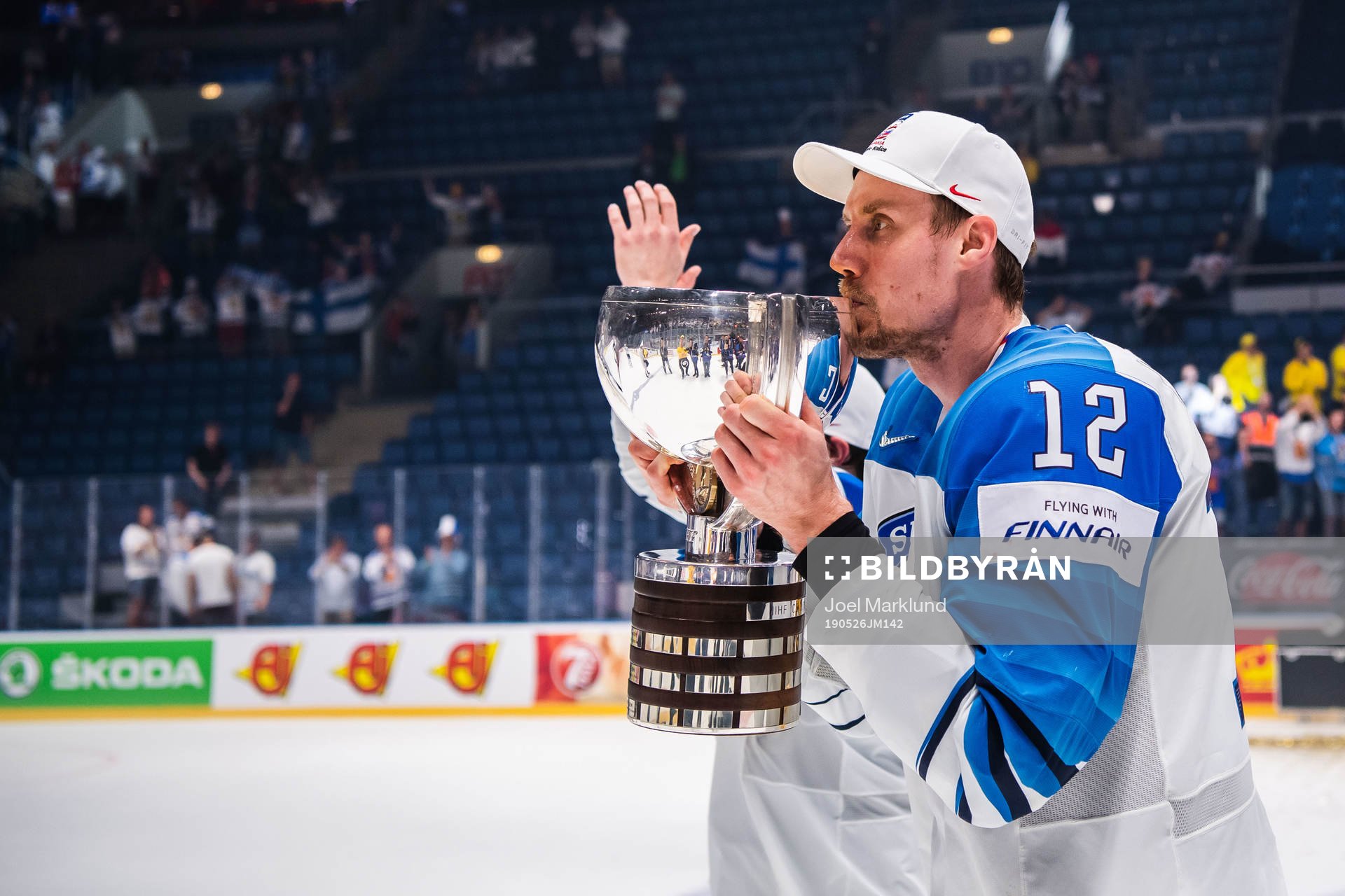 Marko Anttila of Finland celebrates with the trophy