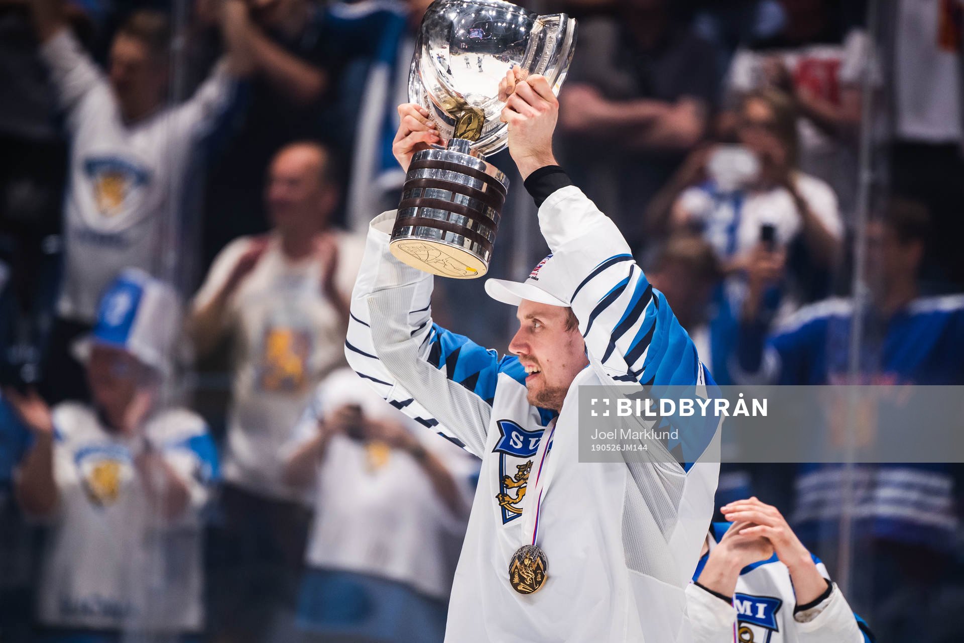 Marko Anttila of Finland celebrates with the trophy