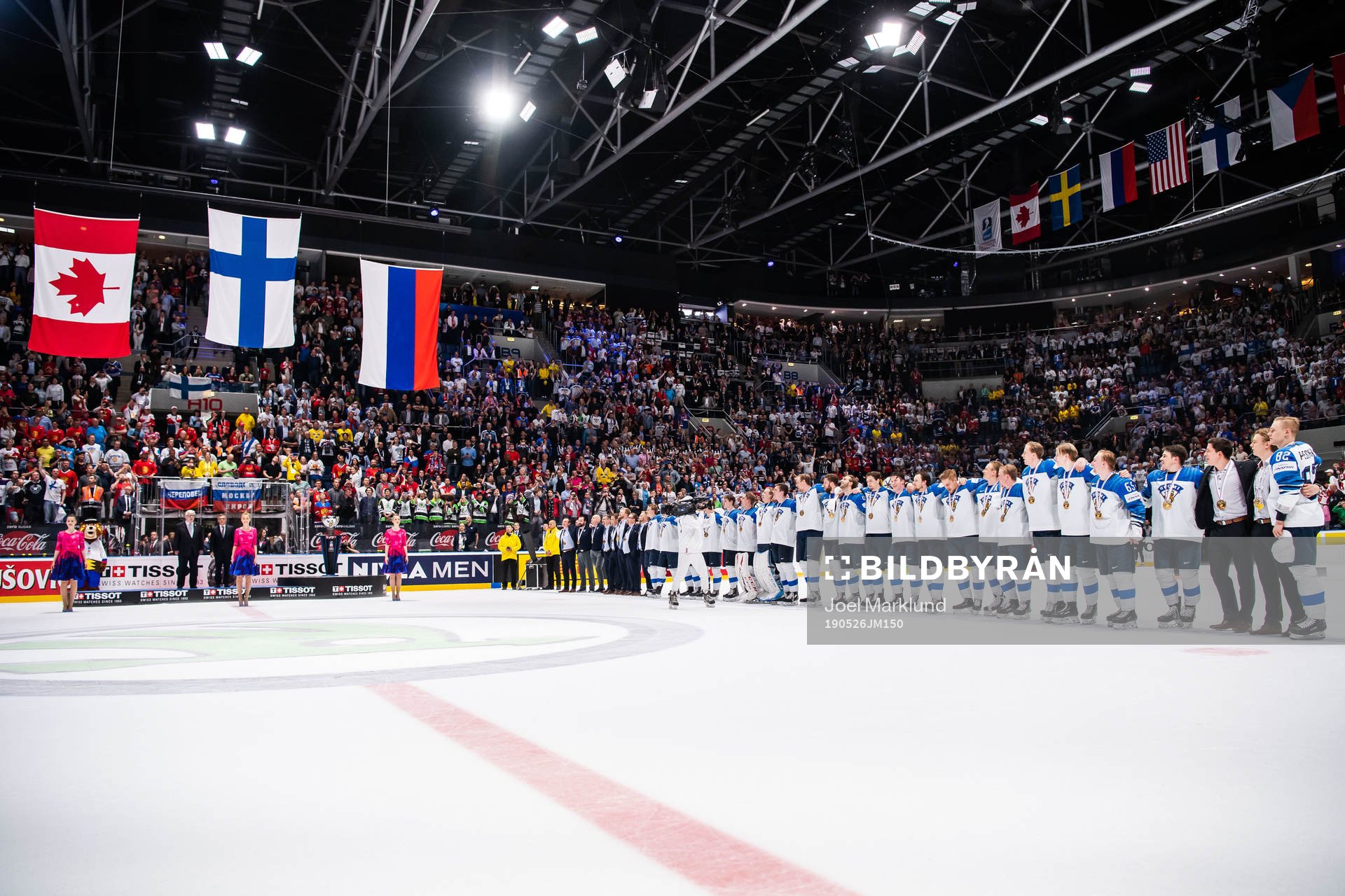 Players of Finland celebrate