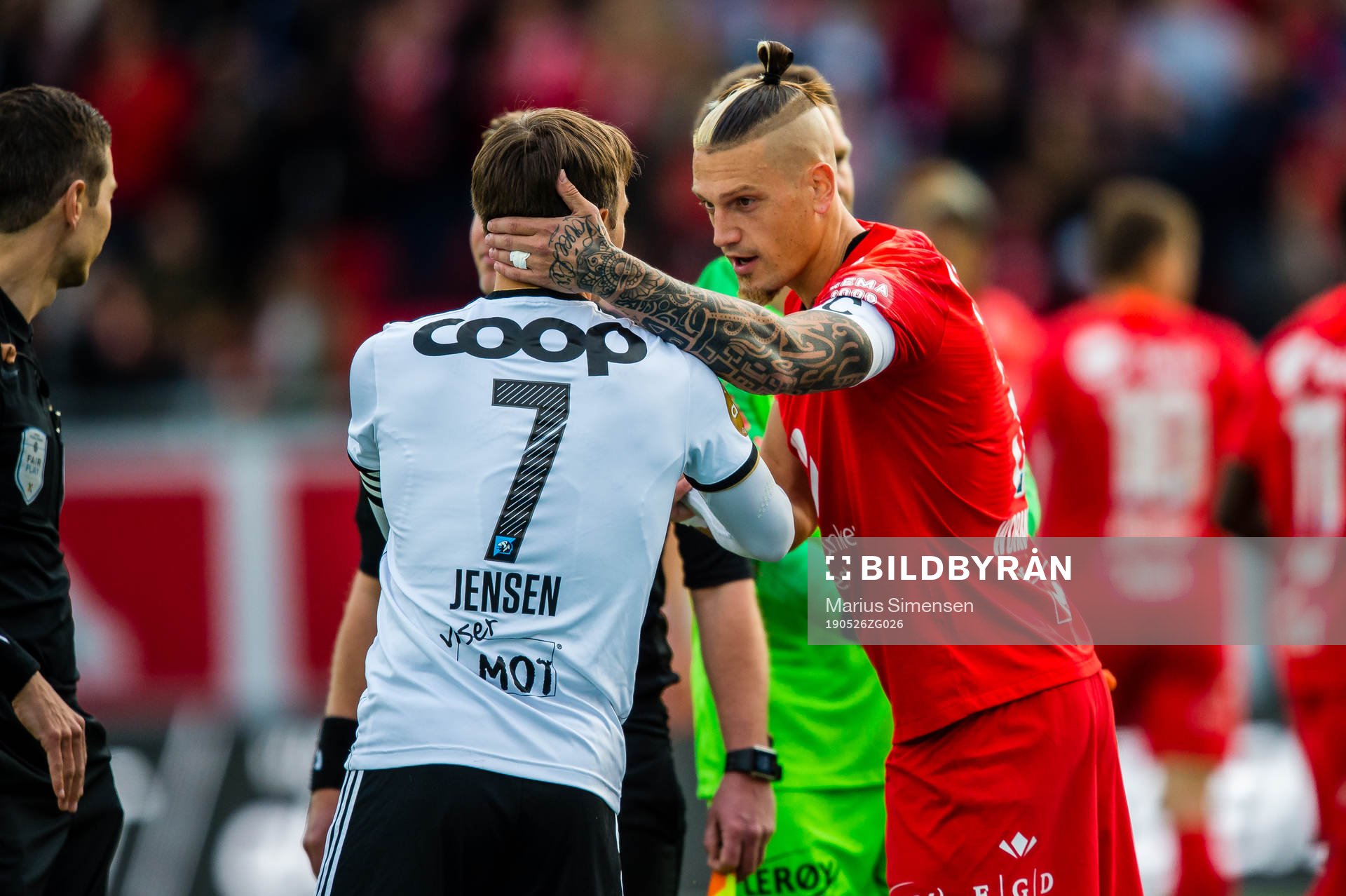 Mike Lindemann Jensen of Rosenborg and Vito Wormgoor of