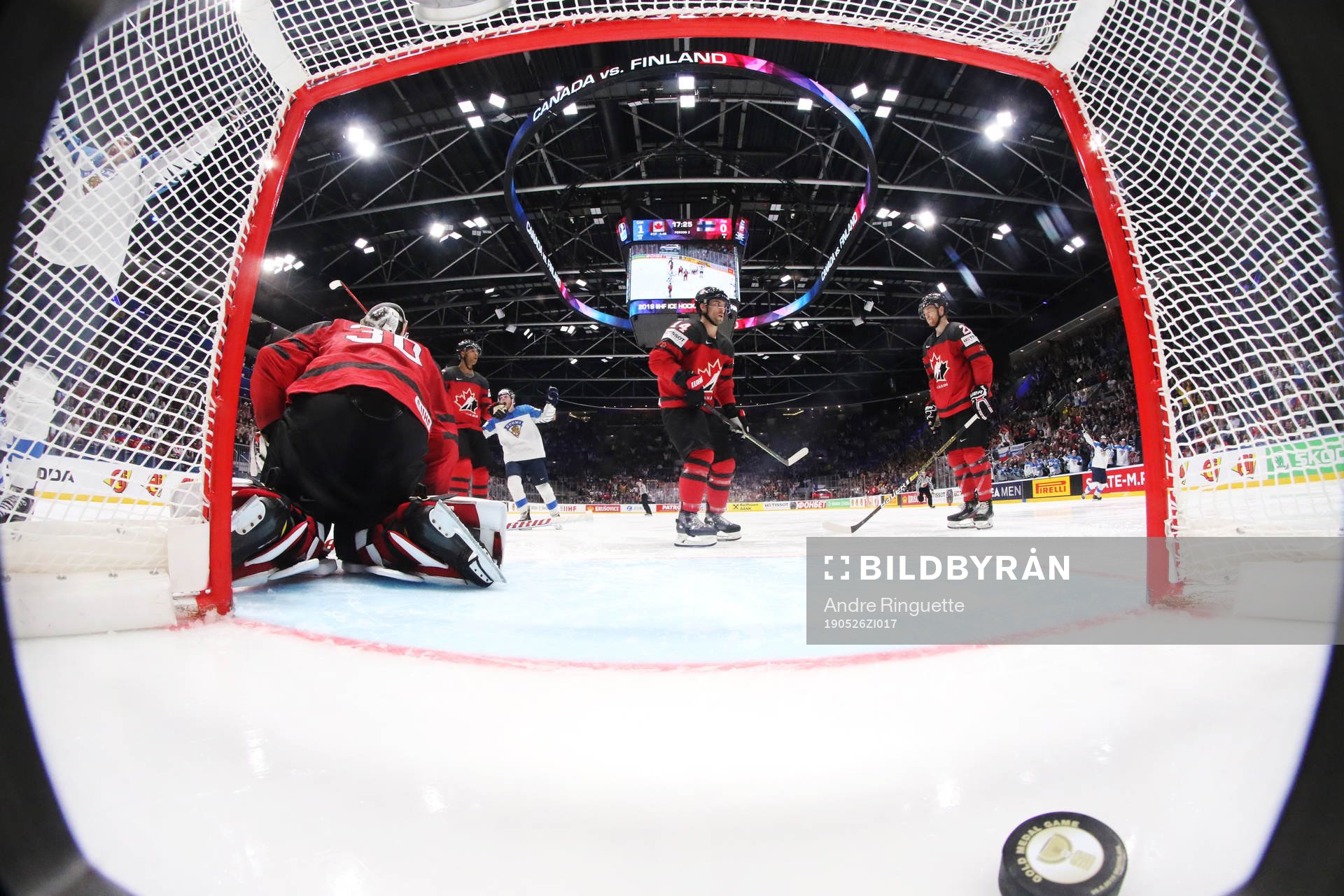 Marko Anttila and Niko Ojamäki of Finland celebrate the