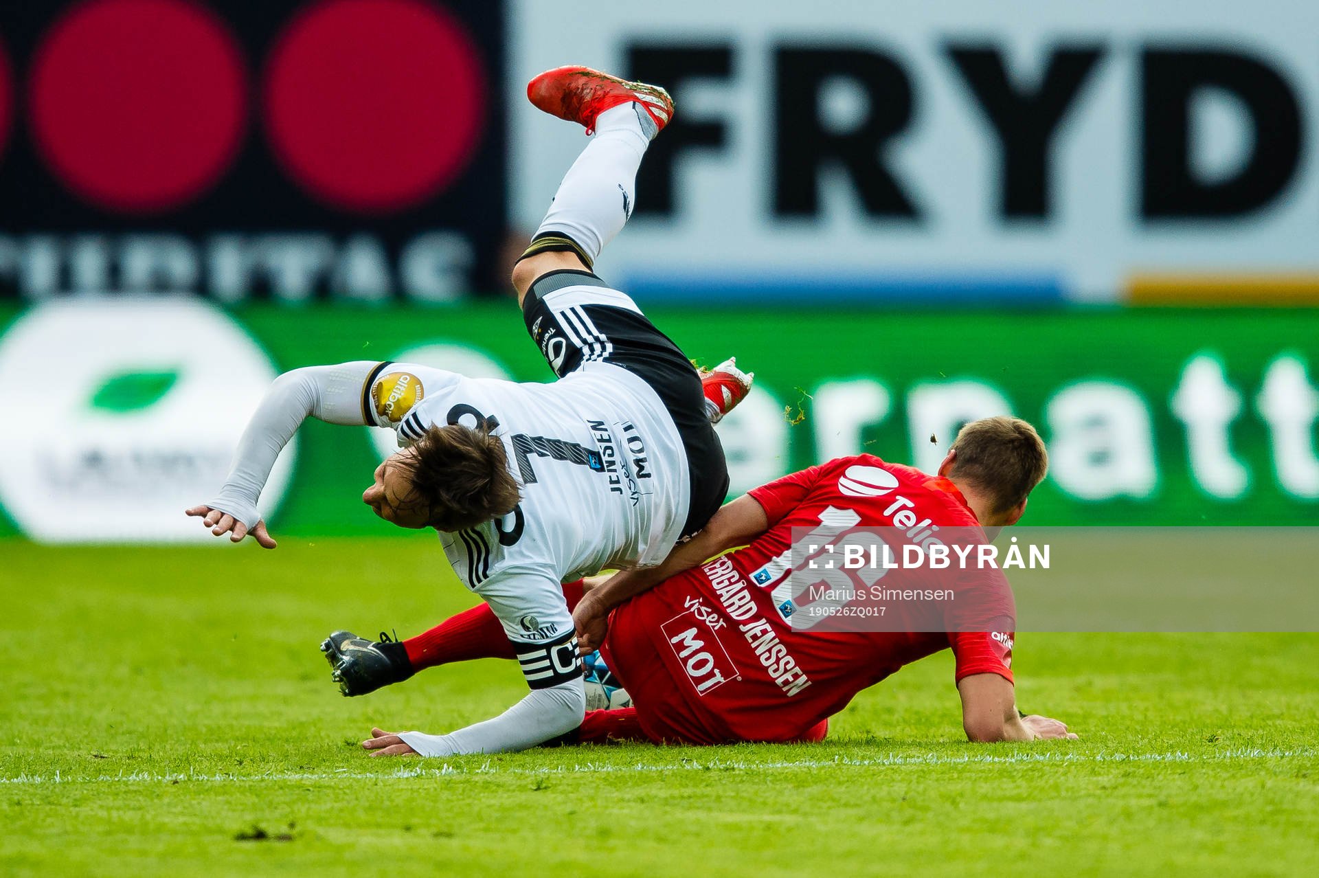 Mike Lindemann Jensen of Rosenborg and Ruben Yttergård