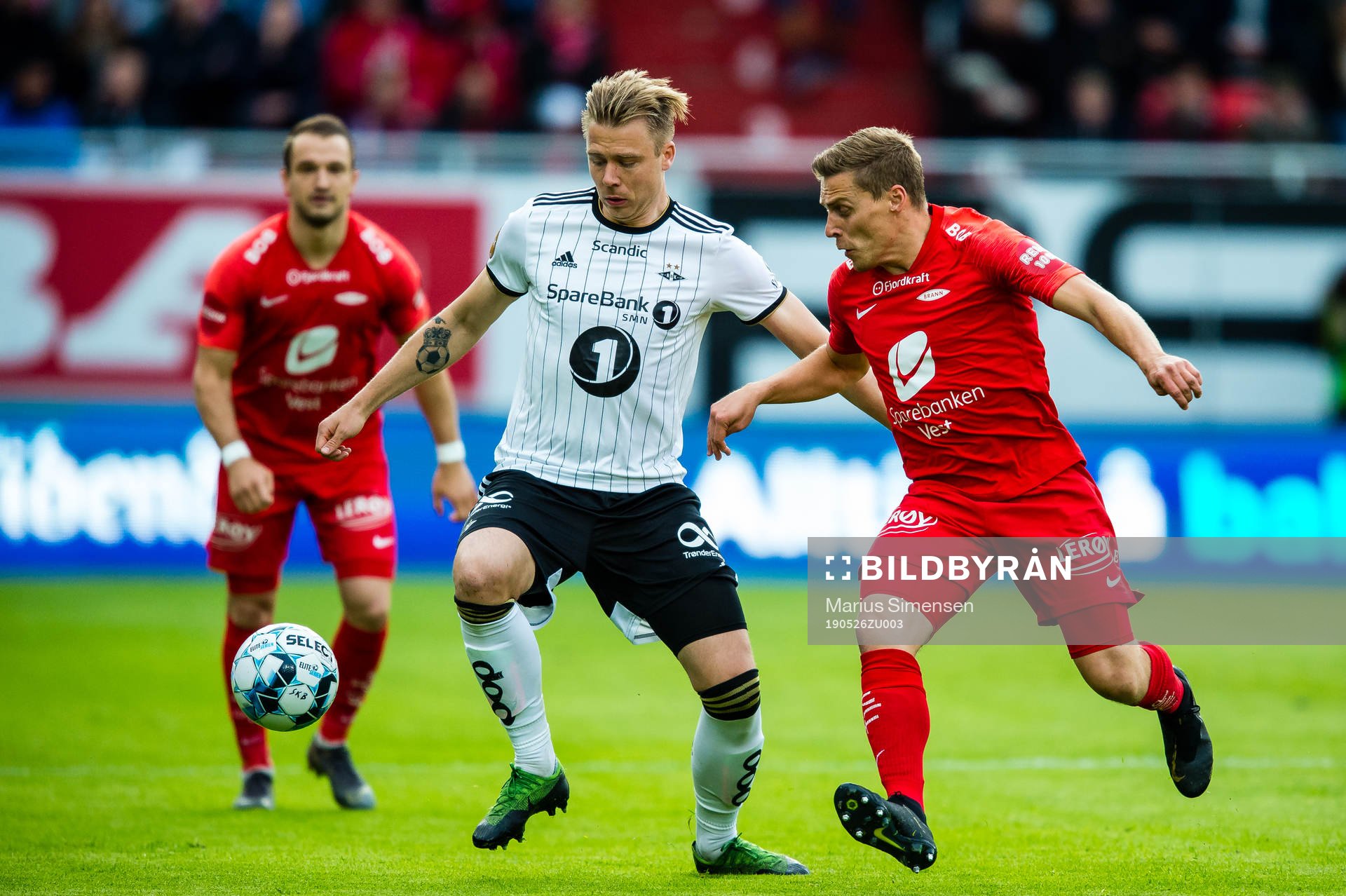 Alexander Toft Søderlund of Rosenborg and Ruben Yttergård
