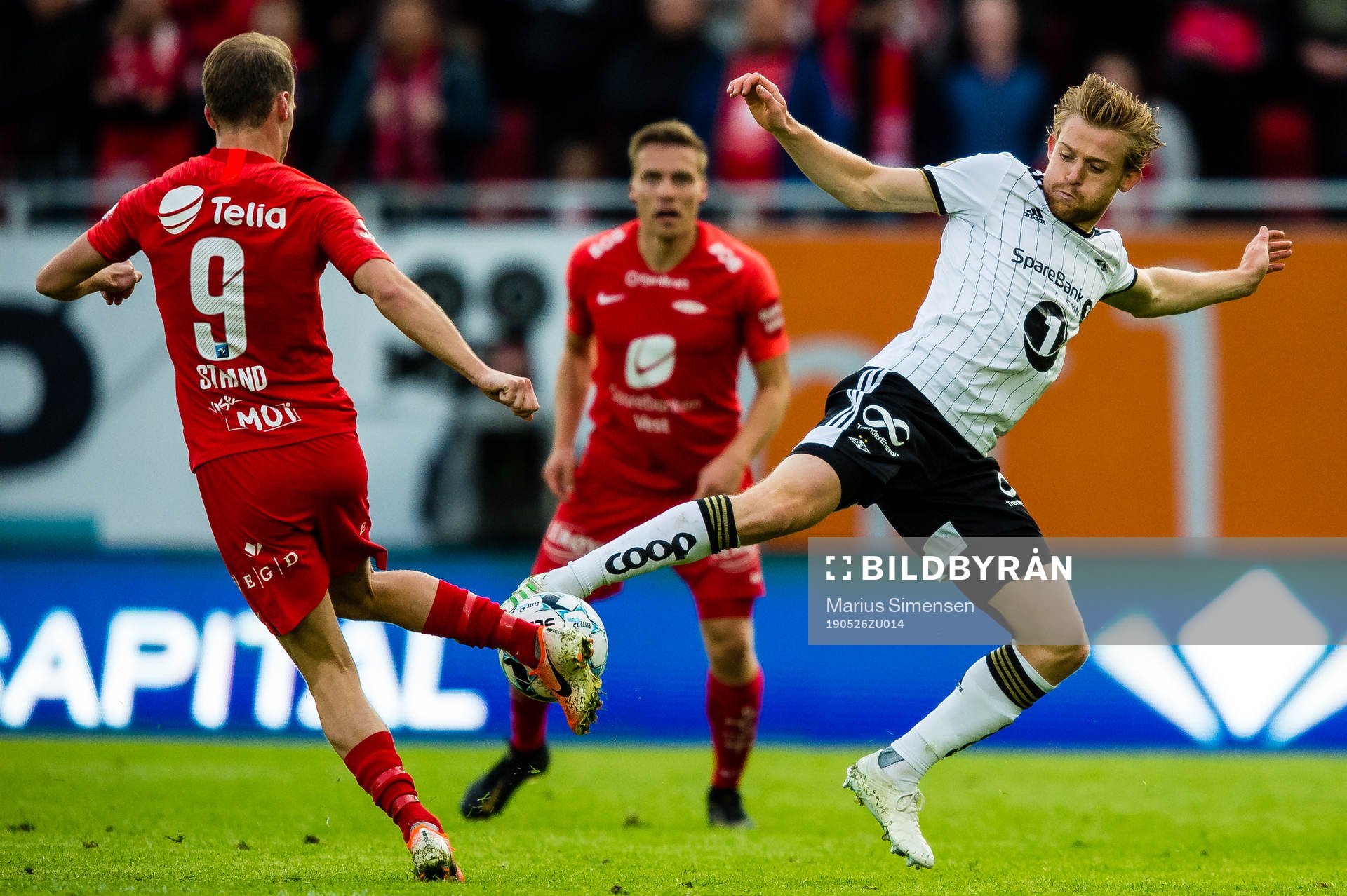 Yann-Erik Randa Bahezre de Lanlay of Rosenborg during the Eliteserien match between Brann and Rosenborg on May 26, 2019 in Bergen.