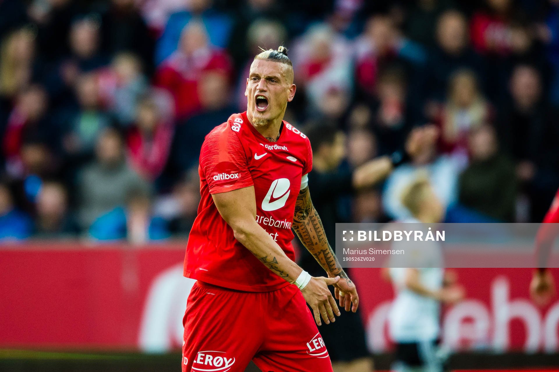 Vito Wormgoor of Brann reacts