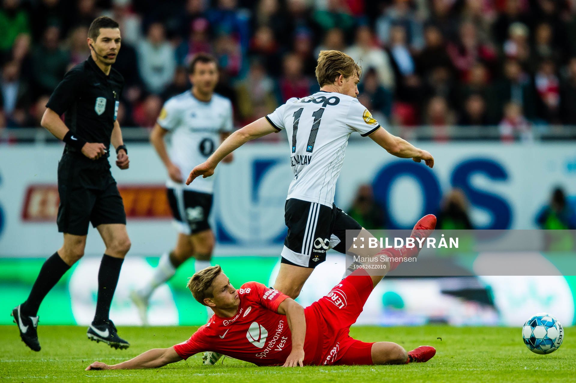 Thomas Grøgaard of Brann and Yann-Erik Randa Bahezre de