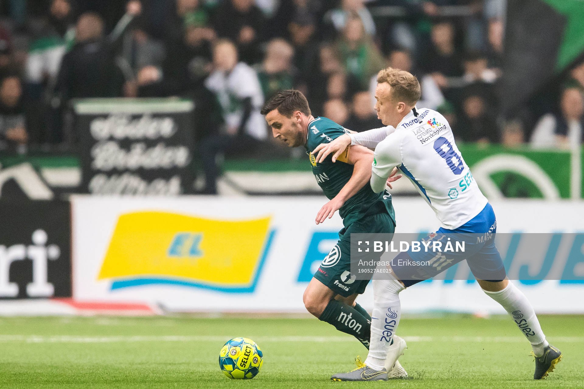 Hammarbys Jeppe Andersen och IFK Norrköpings Gudmundur