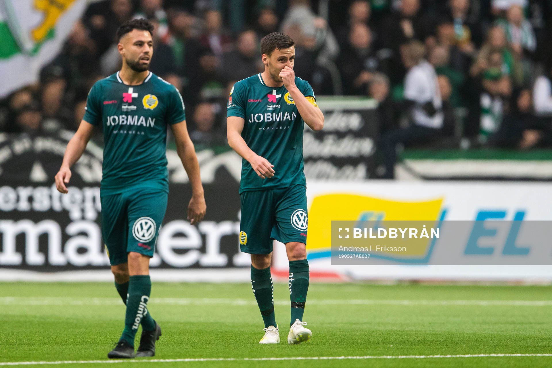 Hammarbys Imad Khalili och Jeppe Andersen deppar